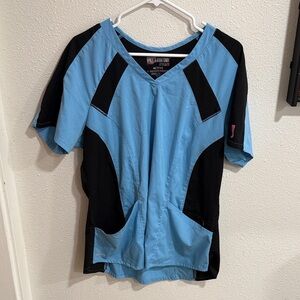 Grey's Anatomy Blue and Black Activewear Top